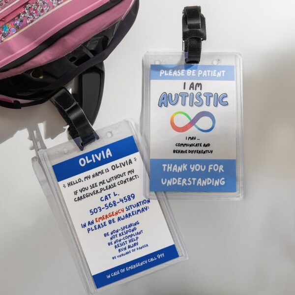 Personalised ID Card Custom Emergency Contact Medical Alert ID Card with Name and Number Identification for Kids - Image 5